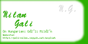 milan gali business card